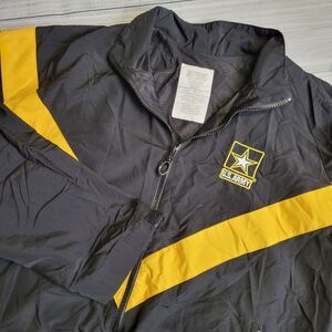 U.S. Army Unisex Medium Track Jacket Physical Fitness‎ Uniform Black Yellow